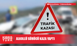 Lefkoşa’da alkollü sürücü kaza yaptı