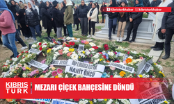 Mezarı çiçek bahçesine döndü