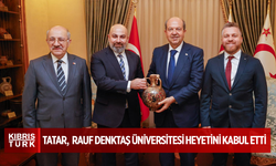 Cumhurbaşkanı Tatar, Rauf Denktaş Üniversitesi Rektörü ve beraberindeki heyeti kabul etti