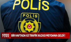 KKTC’de bir haftada 63 trafik kazası: 1 ölü, 16 yaralı