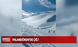 Palandöken Dağı'ndan düşen çığın bir kısmı kayak merkezinin kuzey pistine aktı