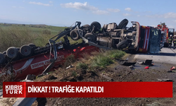 İskele - Ercan Anayolu'nun Geçitkale - Gönendere arası çift yönlü trafiğe kapatıldı