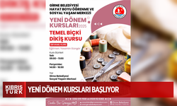 Girne Belediyesi'nde yeni dönem kursları başlıyor