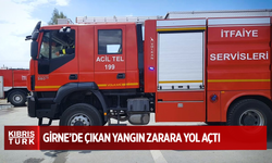 Girne’de Simit Sarayı’nda çıkan yangın zarara yol açtı