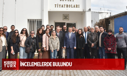 Başbakan Üstel, yapımı süren tiyatro binasında incelemelerde bulundu