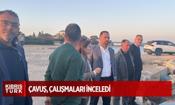 Bakan Çavuş, Kumyalı Balıkçı Barınağı’ndaki çalışmaları inceledi