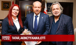 Cumhurbaşkanı Ersin Tatar Goldprestij Dergisi sahibi İsmet Akıncı'yı kabul etti