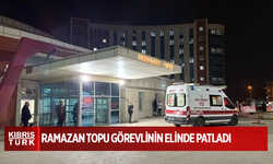 Ramazan topu görevlinin elinde patladı