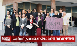 Bazı örgüt, sendika ve siyasi partiler gece kulüplerinin kapatılması talebiyle eylem yaptı