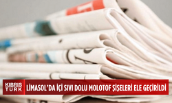 Limasol’da molotof bombası, sopa ve çatapat ele geçirildi