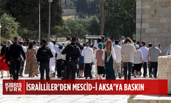 Filistin topraklarını gasbeden İsrailliler Mescid-i Aksa'ya baskın düzenledi