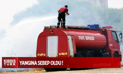 Çöp konteynerindeki atıkları yakmak istedi
