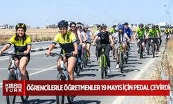 Öğrencilerle öğretmenler 19 Mayıs için pedal çevirdi