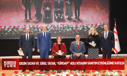 Cumhurbaşkanı Ersin Tatar ve eşi Sibel Tatar, “Girdap” adlı kitabın tanıtım etkinliğine katıldı