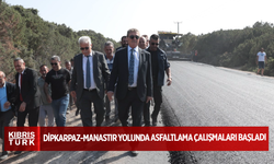 Dipkarpaz-Manastır yolunda asfaltlama çalışmaları başladı