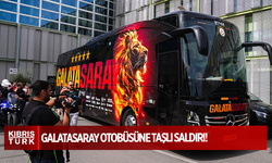 Galatasaray otobüsüne taşlı saldırı: Camlar kırıldı