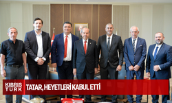 Cumhurbaşkanı Tatar, KKTC Hentbol Federasyonu ile Kosova Hentbol Federasyonu Başkan ve heyetlerini kabul etti