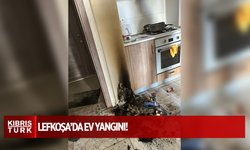 LEFKOŞA’DA EV YANGINI: TÜTSÜDEN ÇIKAN ALEV KORKUTTU