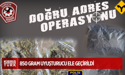 Gazimağusa’daki Doğru Adres Operasyonu’nda 850 gram uyuşturucu ele geçirildi