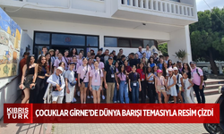 Farklı ülkelerden çocuklar Girne’de dünya barışı temasıyla resim çizdi