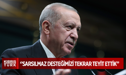Erdoğan: “Anavatan ve garantör olarak Kıbrıs Türk halkına ve KKTC'ye olan sarsılmaz desteğimizi tekrar teyit ettik”