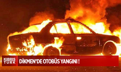 Dikmen’de tur otobüsü yandı