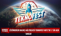 Üniversite öğrencilerinin çözünebilir balıkçı ağı projesi TEKNOFEST KKTC'de birinci oldu