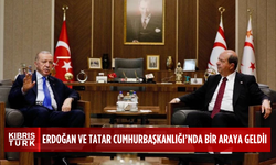 Recep Tayyip Erdoğan ve Ersin Tatar, Cumhurbaşkanlığı'nda bir araya geldi