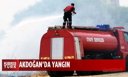 Akdoğan’da yangın: 20 dönüm biçilmemiş arpa ile 15 dönüm anız yandı