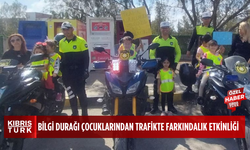 Bilgi Durağı Eğitim Merkezi çocukları trafikte farkındalık yaratarak sürücülere teşekkür ettiler