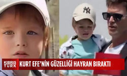 Bir bakan bir daha baktı! Kıvanç Tatlıtuğ oğlu Kurt Efe ile etkinliğe katıldı