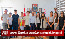 Erasmus kapsamında ülkede bulunan öğrenciler Gazimağusa Belediyesi'ni ziyaret etti