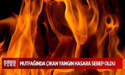 Restoran mutfağında çıkan yangın hasara sebep oldu