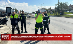 Bayramın ilk gününde 34 sürücü yazıldı, 12 araç trafikten men edildi, 1 sürücü tutuklandı