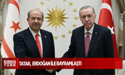 Cumhurbaşkanı Ersin Tatar, Türkiye Cumhuriyeti Cumhurbaşkanı Recep Tayyip Erdoğan ile bayramlaştı