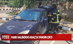 Park Halindeki Araçta Yangın Çıktı