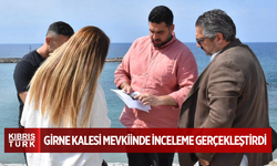 GİRNE BELEDİYESİ VE İNŞAAT MÜHENDİSLERİ ODASI, GİRNE KALESİ MEVKİİNDE İNCELEME GERÇEKLEŞTİRDİ