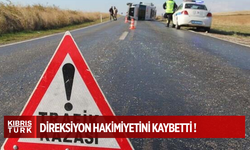 Alkollü sürücü kaza yaptı