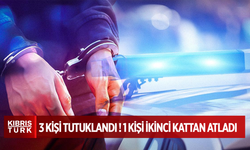 Üç kişi tutuklandı, bir kişi ikinci kattan atladı