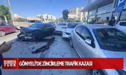 Gönyeli’de zincirleme trafik kazası: Yaralı yok
