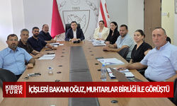 İçişleri Bakanı Dursun Oğuz Muhtarlar Birliği ile görüştü