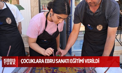SAMTAY'ın Gazimağusa’daki merkezinde çocuklara ebru eğitimi verildi