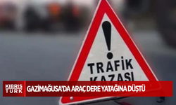 Gazimağusa’da araç dere yatağına düştü: Sürücü yaralandı
