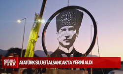 8 metre çapındaki ve yaklaşık 7 ton ağırlığındaki Atatürk Silüeti Alsancak’ta yerini aldı