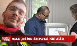 Yangın şehidinin diploması ailesine verildi