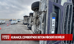 Kurakçıl Çemberi’nde Beton Mikseri Devrildi: Sürücü Yaralandı