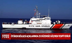 Ötüken bölgesi açıklarında 25 düzensiz göçmen tespit edildi