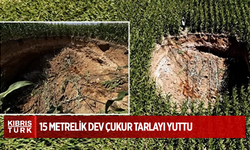 15 metrelik dev çukur tarlayı yuttu: Belde halkı dehşete düştü işte ekipleri harekete geçiren o görüntü