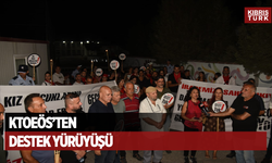 KTOEÖS’ten Atatürk Meslek Lisesi öğretmenlerine destek yürüyüşü