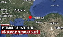 #SonDakika - İstanbul'da hissedilen bir meydana geldi !
